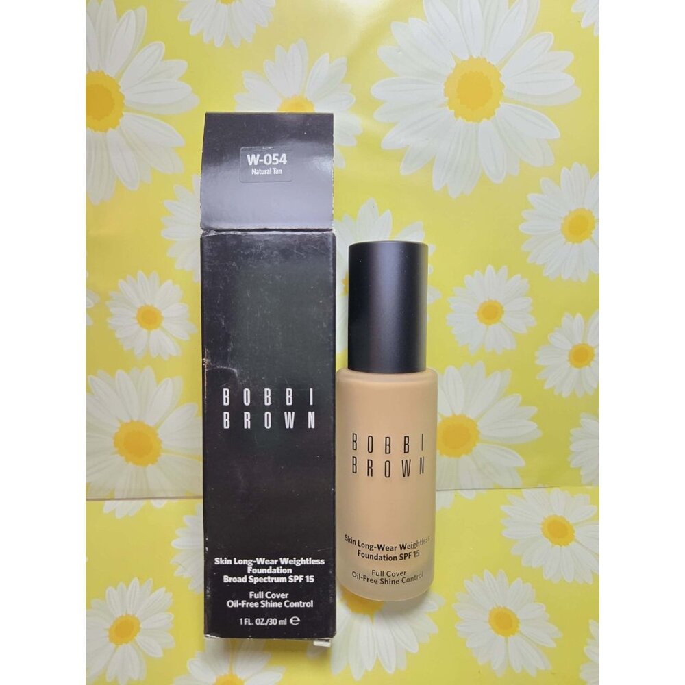 BOBBI BROWN Skin Long-Wear Weightless Foundation SPF15 W-054 Natural Tan 1 oz